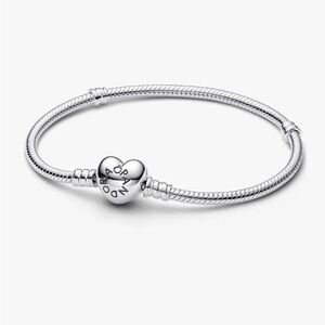 Pandora Sterling Silver Heart Clasp Bracelet - Silver